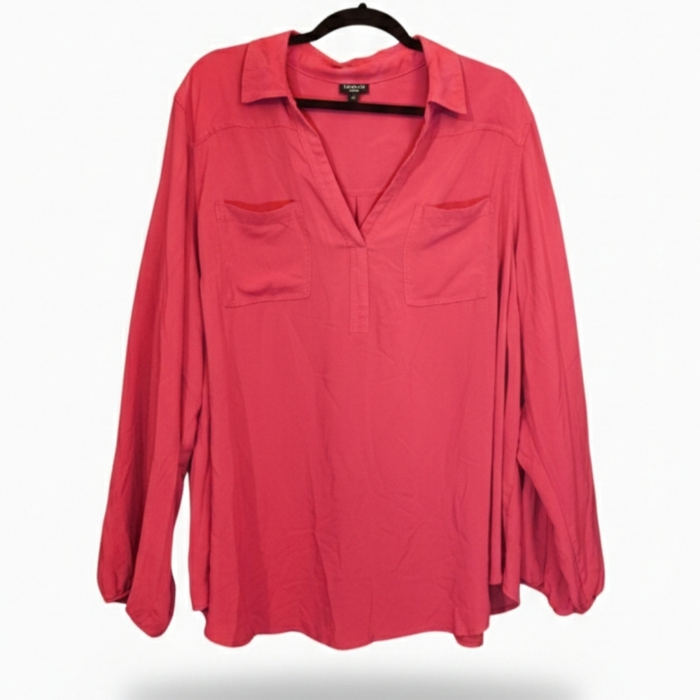 Torrid Harper Georgette Pullover Blouse Pink Size 3 / 3X